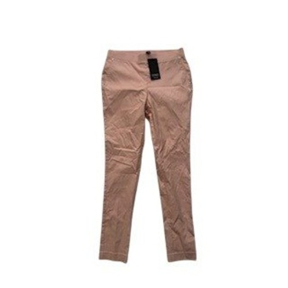 Jones New York Signature Slim Ankle Pants Rose Smoke Pink Stretch Pull On Medium